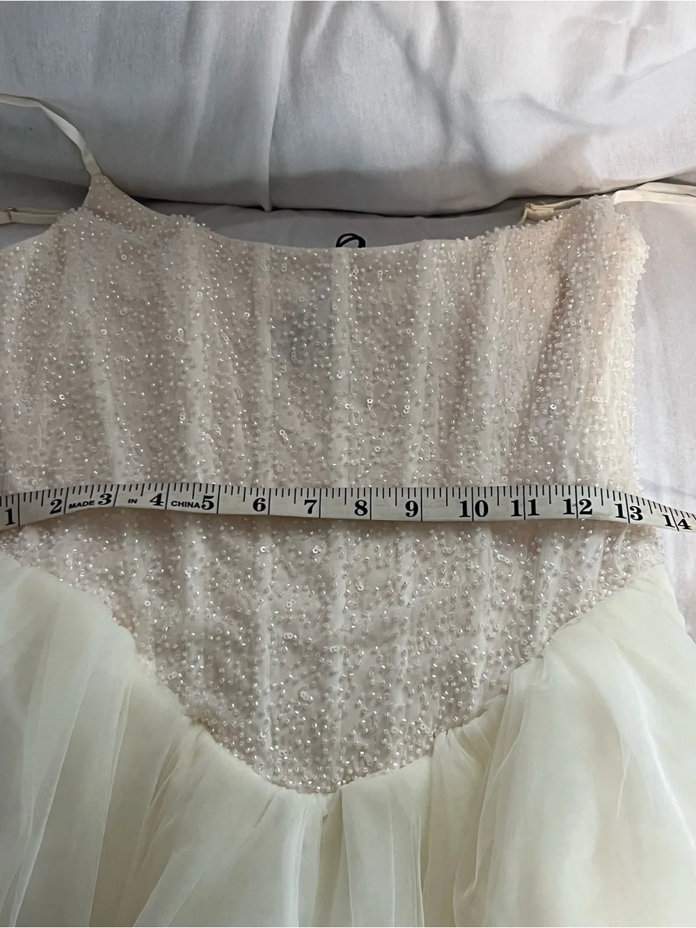 Oh Polly Ivory Beaded Mini Dress - Picture 8 of 9